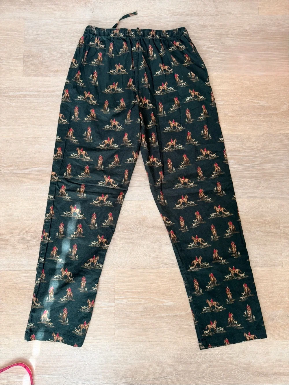 Polo Ralph Lauren Hunter Dog Pajama Pants Cotton Flannel Equestrian Sleepwear M